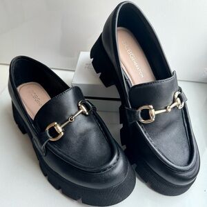 BCBGENERATION ~ Raylin Leather Platform Chunky Loafer